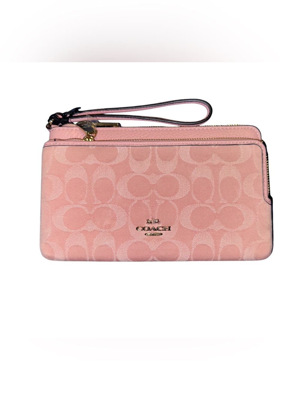 Coach Pink Denim Wristlet